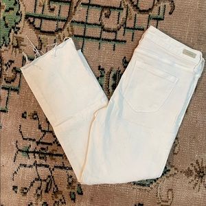 White cropped Jeans